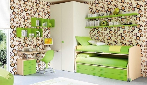 健康的臥室由健康的零件組裝